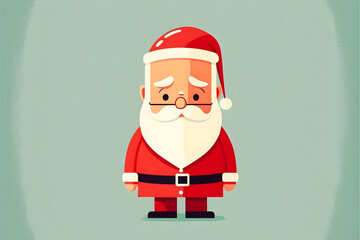 Cute Santa Claus, Santa Claus in minimalist design, vector illustration, illustration for Christmas 
