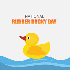 Vector Illustration of National Rubber Ducky Day. Simple and Elegant Design