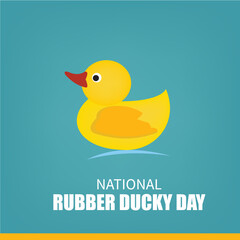 Vector Illustration of National Rubber Ducky Day. Simple and Elegant Design