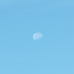 Luna de día, fotos de la luna. © Isa