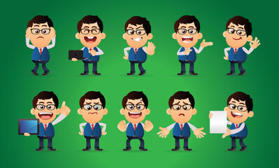 People with different poses. vector