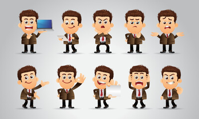 People with different poses. vector