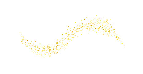 Shiny wavy strip sprinkled with crumbs golden texture. Glitter, gold backdrop Png