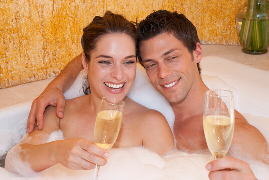 Couple in Jacuzzi, Reef Playacar Resort and Spa, Playa del Carmen, Mexico