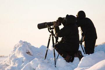 Wildlife Photographers, Hokkaido, Japan
