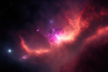 Fototapeta premium abstract background texture of a crimson galaxy. Generative AI