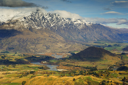 Remarkable Mountains and Valley, Queenstown, Otago, South Island, New Zealand