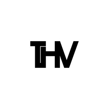 thv letter initial monogram logo design