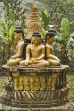 Buddha Statues, Mrauk U, Myanmar