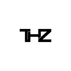 thz letter initial monogram logo design - obrazy, fototapety, plakaty