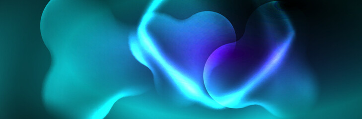 Magic neon glowing lights abstract background wallpaper design, vector illustration