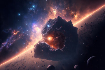 The universe contains stars and asteroids. Generative AI