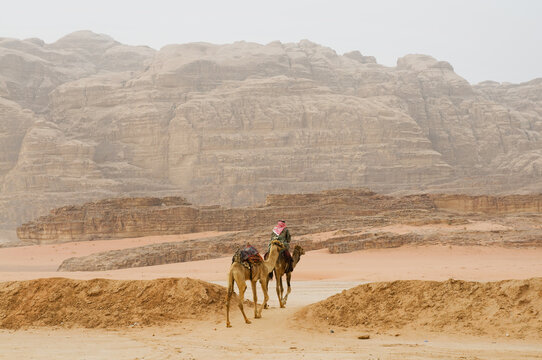 Bedouin on Camel, Wadi Rum, Jordan