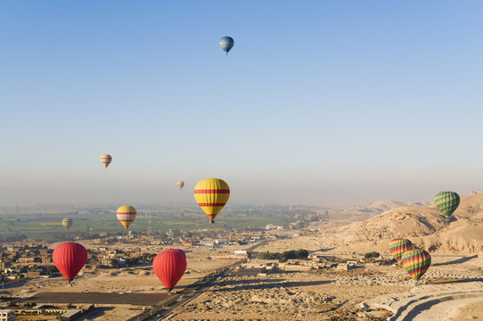 Hot Air Balloons, West Bank, Luxor, Egypt
