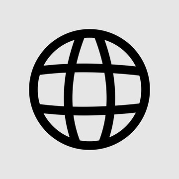 Global icon in line style, use for website mobile app presentation