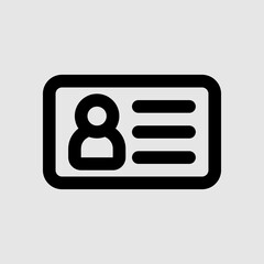 Id card icon in line style, use for website mobile app presentation