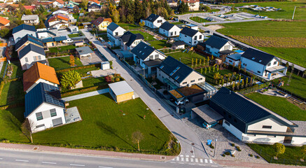 New neighborhood aerial photo