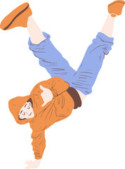 A boy dancing illustration