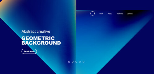 Fluid triangles minimal abstract background. Techno or business concept, pattern for wallpaper, banner, background, landing page