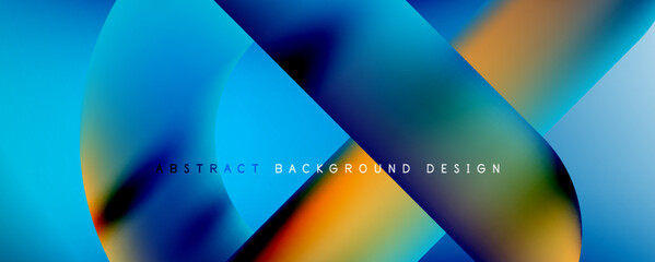 Minimal geometric abstract background. Circle and line design. Trendy techno business template for wallpaper, banner, background or landing