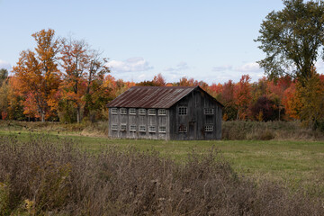 Fototapeta na wymiar Old Barn in a field
