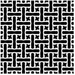 Vector pattern in geometric ornamental style. Black and white abstract background .Seamless repeat pattern.