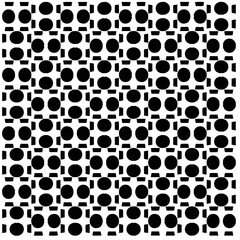 Vector pattern in geometric ornamental style. Black and white abstract background .Seamless repeat pattern.