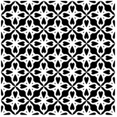 Vector pattern in geometric ornamental style. Black and white abstract background .Seamless repeat pattern.