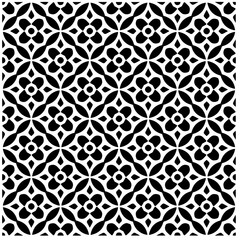 Vector pattern in geometric ornamental style. Black and white abstract background .Seamless repeat pattern.