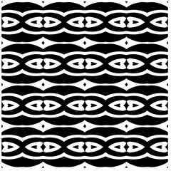 Vector pattern in geometric ornamental style. Black and white abstract background .Seamless repeat pattern.