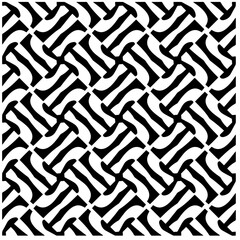 Vector pattern in geometric ornamental style. Black and white abstract background .Seamless repeat pattern.
