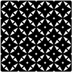Vector pattern in geometric ornamental style. Black and white abstract background .Seamless repeat pattern.