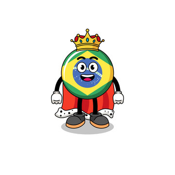 recommend clip art: Mascot Illustration of brazil flag king