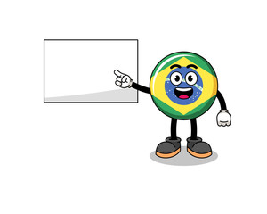 brazil flag illustration doing a presentation