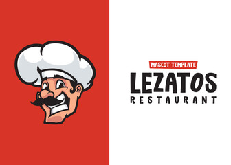 chef mascot logo illustration