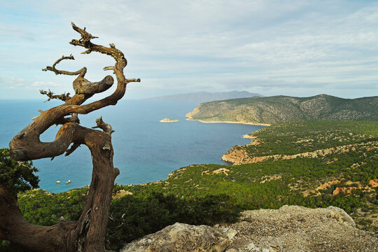 Coast at Monolithos and Aegean Sea, Rhodes, Dodecanese, Aegean Sea, Greece, Europe