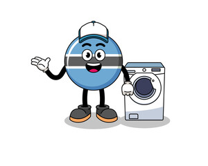 botswana illustration as a laundry man