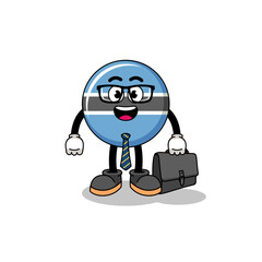 botswana mascot as a businessman