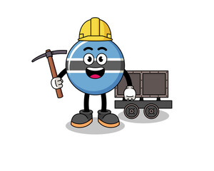Mascot Illustration of botswana miner