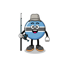 Mascot Illustration of botswana fisherman