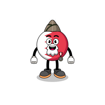 recommend clip art: Character cartoon of bahrain flag as a veteran