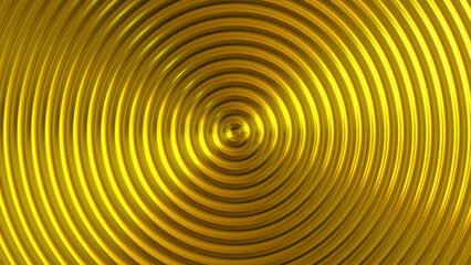 Abstract Golden 3D Circle Backdrop Illustration