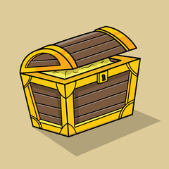 treasure chest with coins