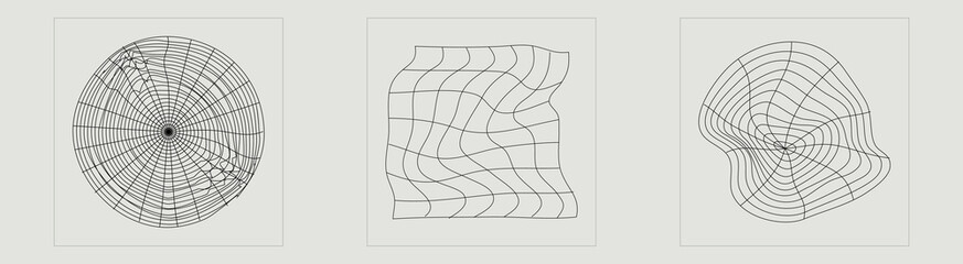 Vector Graphic Assets Set. Extraordinary Graphic Assets. Cyberpunk elements. Retro Futurist. Vector illustration