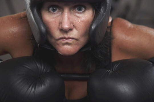 Portrait of Woman Boxer