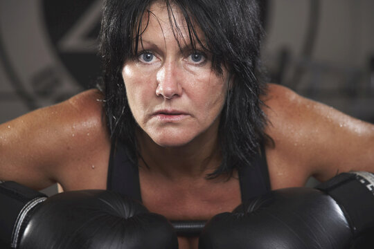 Portrait of Woman Boxer
