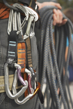 Climber Holding Rope