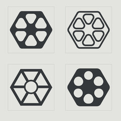 Vector set of Y2K. Big collection of abstract graphic geometric symbols. Templates for notes, posters. Projects, posters, banners. Vector illustration