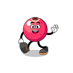 cranberry cartoon walking