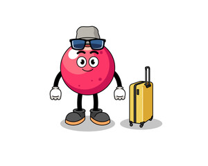 cranberry mascot doing vacation